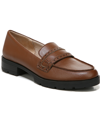Lifestride Women's London Lug Sole Penny Loafers In Walnut Brown Faux Leather