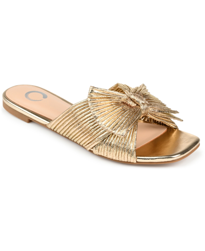 JOURNEE COLLECTION WOMEN'S SERLINA BOW FLAT SANDALS