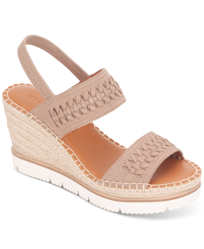 Gentle Souls Women's Elyssa Two-band Braid Sandals Women's Shoes In Tan/beige