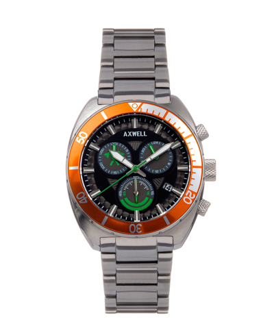 Axwell Minister Silver-tone Stainless Steel Bracelet Watch, 45mm In Orange