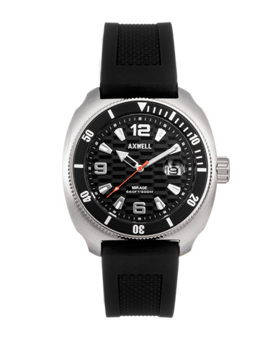 Axwell Mirage Black Or Red Or Green Or Light Blue Or Navy Strap Watch, 49mm In Black/silver-tone