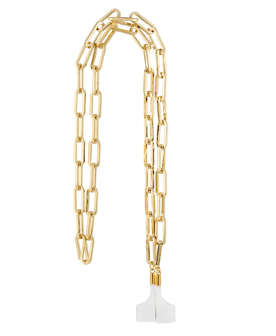 Anne Klein Women's Gold-tone Alloy Metal Chain Necklace Designed For Apple Airpods And Airpods Pro