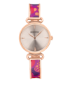 Bertha Katherine Enamel-designed Bracelet Watch In Purple
