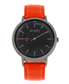 SIMPLIFY THE 6500 BLACK OR RED OR BROWN OR BEIGE OR ORANGE OR BLUE GENUINE LEATHER BAND WATCH, 44MM