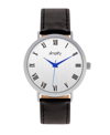 SIMPLIFY THE 2900 BLACK GENUINE LEATHER BAND WATCH, 44MM