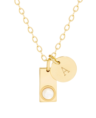 Brook & York Lane Initial Charm Pendant Necklace In Gold-plated-a