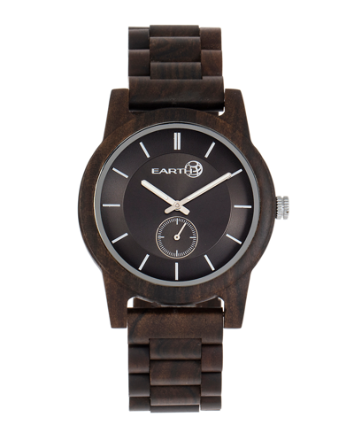 Earth Wood Dark Brown Or Red Or Olive Or Zebra Wood Bracelet Watch, 44mm
