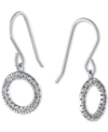 Giani Bernini Cubic Zirconia Circle Drop Earrings, Created For Macy's In Silver