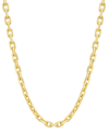 MACY'S MEN'S ROLO LINK 22" CHAIN NECKLACE IN 14K GOLD-PLATED STERLING SILVER