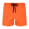 Vilebrequin Men's Unis Stretch-solid Swim Trunks In Guava