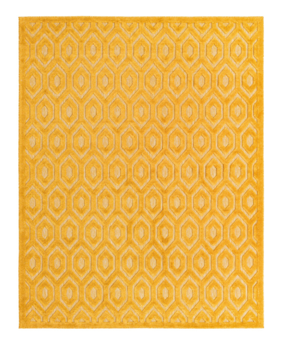 Bayshore Home High-low Pile Latisse Textured Outdoor Lto01 7'10" X 10' Area Rug In Yellow