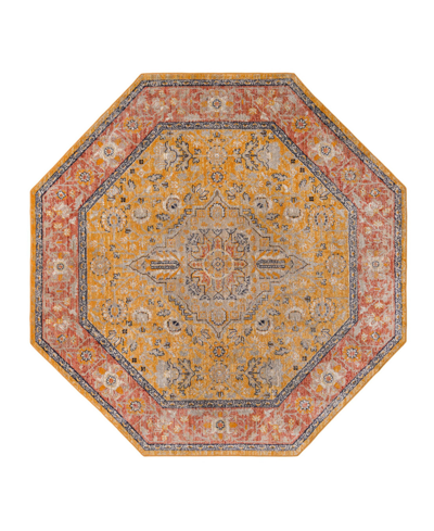 Bayshore Home Dolores Dol01 7'10" X 7'10" Octagon Area Rug In Yellow