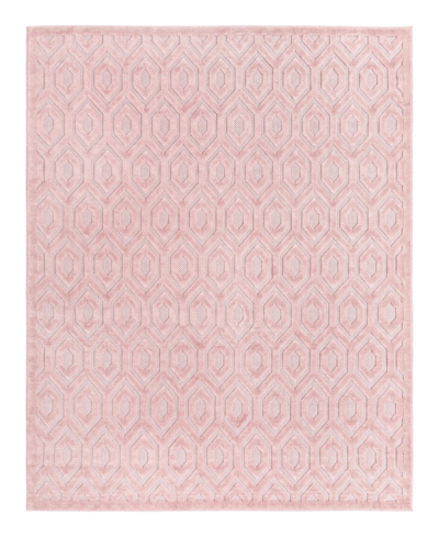 Bayshore Home High-low Pile Latisse Textured Outdoor Lto01 7'10" X 10' Area Rug In Pink