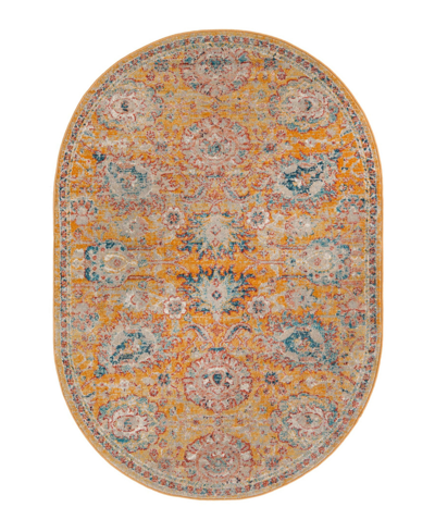 Bayshore Home Dolores Dol02 3'11" X 5'11" Oval Area Rug In Yellow