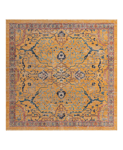 Bayshore Home Dolores Dol04 7'10" X 7'10" Square Area Rug In Yellow