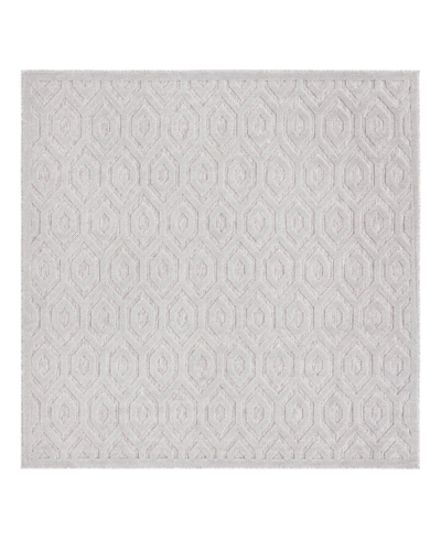 Bayshore Home High-low Pile Latisse Textured Outdoor Lto01 7'10" X 7'10" Square Area Rug In Gray