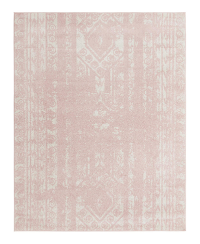 Bayshore Home Alfred Alf01 7'10" X 10' Area Rug In Pink