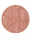 Jill Zarin Shaggy Chic Shaggy 3'3" X 3'3" Round Area Rug In Pink