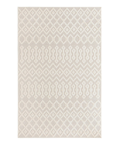 Bayshore Home High-low Pile Latisse Textured Outdoor Lto02 5'3" X 8' Area Rug In Ivory