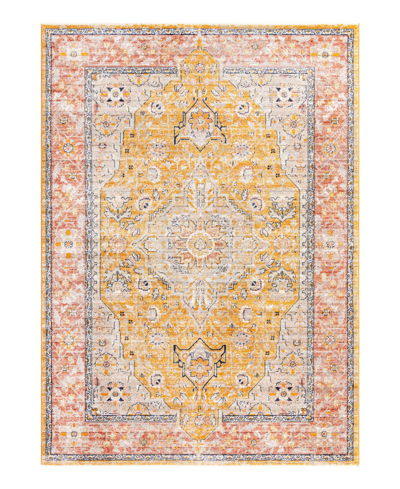 Bayshore Home Dolores Dol01 7' X 10'2" Area Rug In Yellow