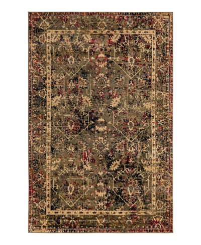 Bayshore Home Washable Affection Aff01 5'3" X 8' Area Rug In Green