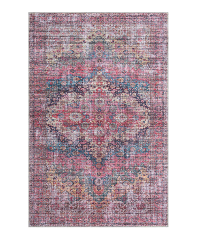 Bayshore Home Washable Reflections Ref10 5'11" X 9' Area Rug In Multi
