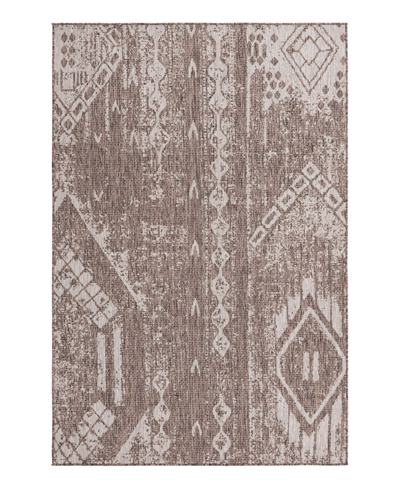 Bayshore Home Outdoor Pursuits Odp01 5'3" X 8' Area Rug In Brown