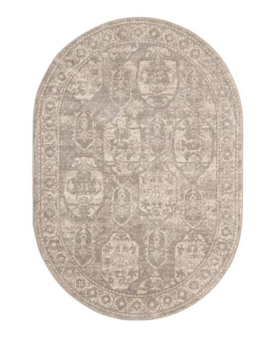 Bayshore Home Dolores Dol03 3'11" X 5'11" Oval Area Rug In Gray