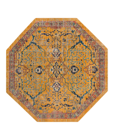 Bayshore Home Dolores Dol04 7'10" X 7'10" Octagon Area Rug In Yellow