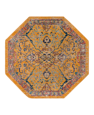 Bayshore Home Dolores Dol04 3'11" X 3'11" Octagon Area Rug In Yellow