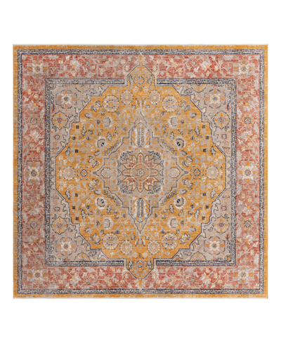 Bayshore Home Dolores Dol01 7'10" X 7'10" Square Area Rug In Yellow