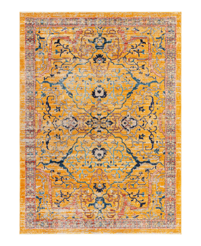 Bayshore Home Dolores Dol04 7'10" X 10'2" Oval Area Rug In Yellow