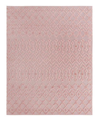 Bayshore Home High-low Pile Latisse Textured Outdoor Lto02 7'10" X 10' Area Rug In Pink