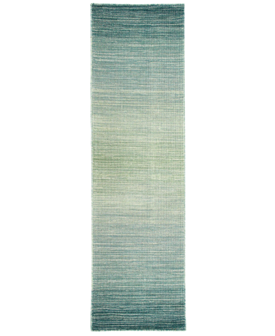 Liora Manne Aruba Ombre 2' X 7'6" Runner Area Rug In Aqua