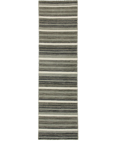 Liora Manne Aruba Faded Stripe 2' X 7'6" Runner Area Rug In Gray