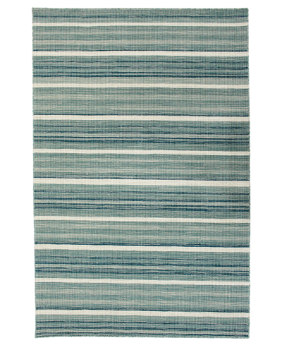 Liora Manne Aruba Faded Stripe 8'3" X 11'6" Area Rug In Aqua