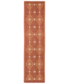 Liora Manne Patio Suzani Diamonds 1'11" X 7'6" Runner Outdoor Area Rug In Red