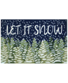 Liora Manne Frontporch Let It Snow 2'6" X 4' Outdoor Area Rug In Navy