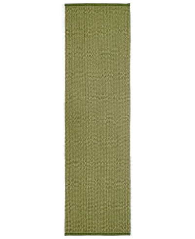 Liora Manne Calais Solid 2' X 7'6" Runner Outdoor Area Rug In Green