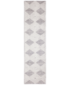 Liora Manne Dunes Modern Diamond 1'11" X 4'11" Runner Outdoor Area Rug In Silver Tone