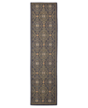 Liora Manne Patio Suzani Diamonds 1'11" X 7'6" Runner Outdoor Area Rug In Navy