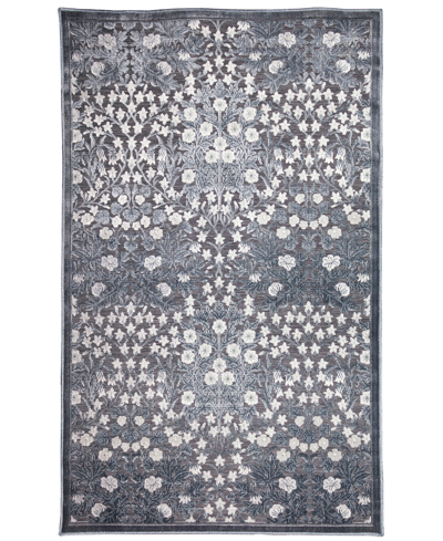 Liora Manne Canyon Flower Patch 2'6" X 3'11" Outdoor Area Rug In Charcoal