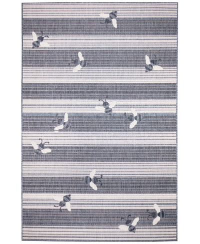 Liora Manne Malibu Sweet Bees 3'3" X 4'11" Outdoor Area Rug In Navy