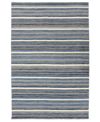 Liora Manne Aruba Faded Stripe 3'6" X 5'6" Area Rug In Denim
