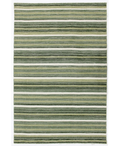 Liora Manne Aruba Faded Stripe 7'6" X 9'6" Area Rug In Green