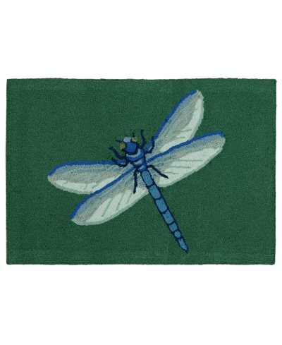 Liora Manne Frontporch Dragonfly 2'6" X 4' Outdoor Area Rug In Green