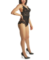 Shop Memoi Adalene Sheer Lingerie Bodysuit In Black