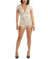 Memoi Ava Lace Romper In White