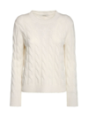 Max Mara Epido Cable-knit Cashmere Sweater In White