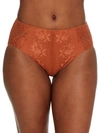 Bare X Bare Necessities The Essential Lace Hi-cut Brief In Baked Clay